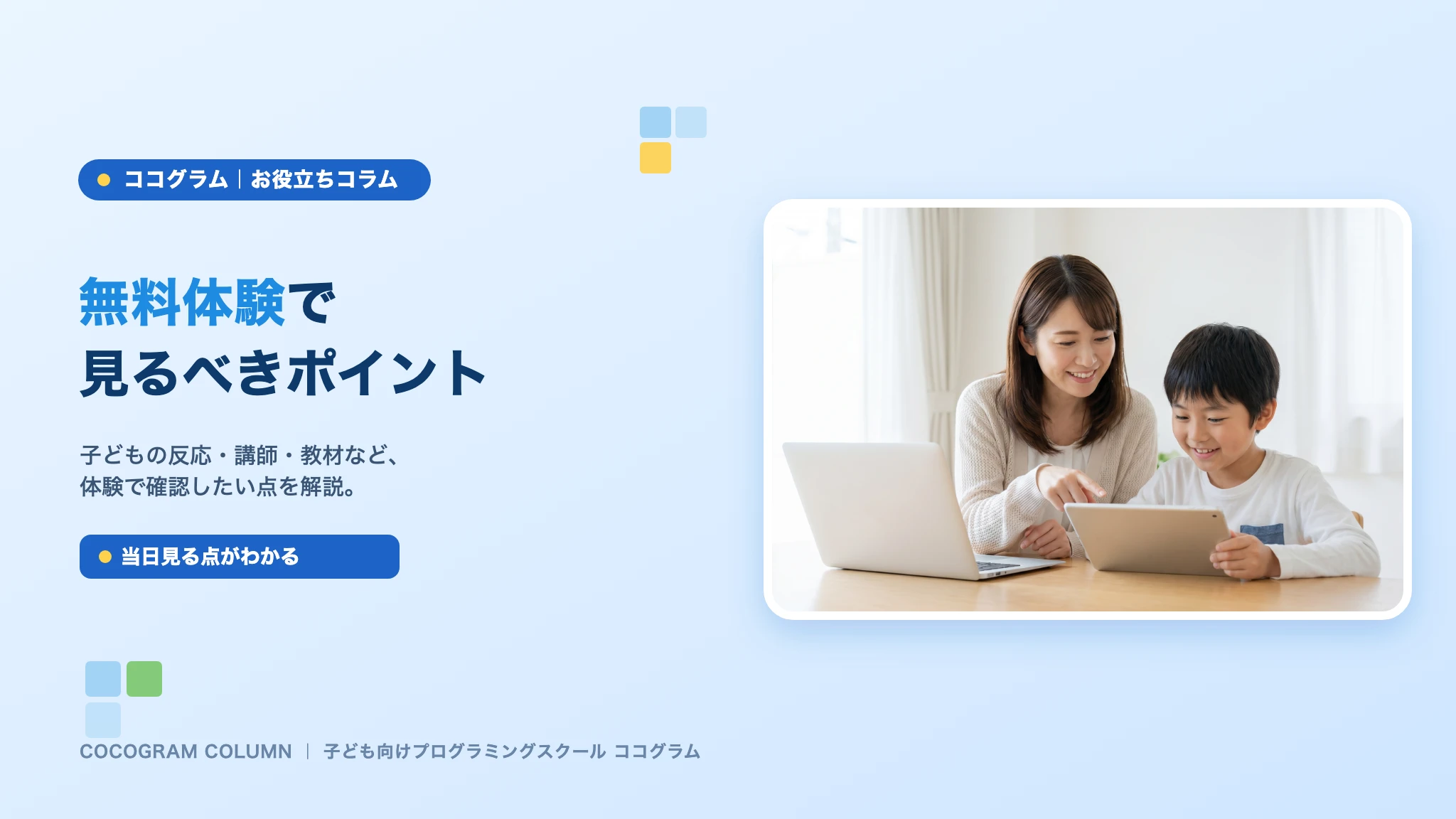 無料体験で見るべきポイント